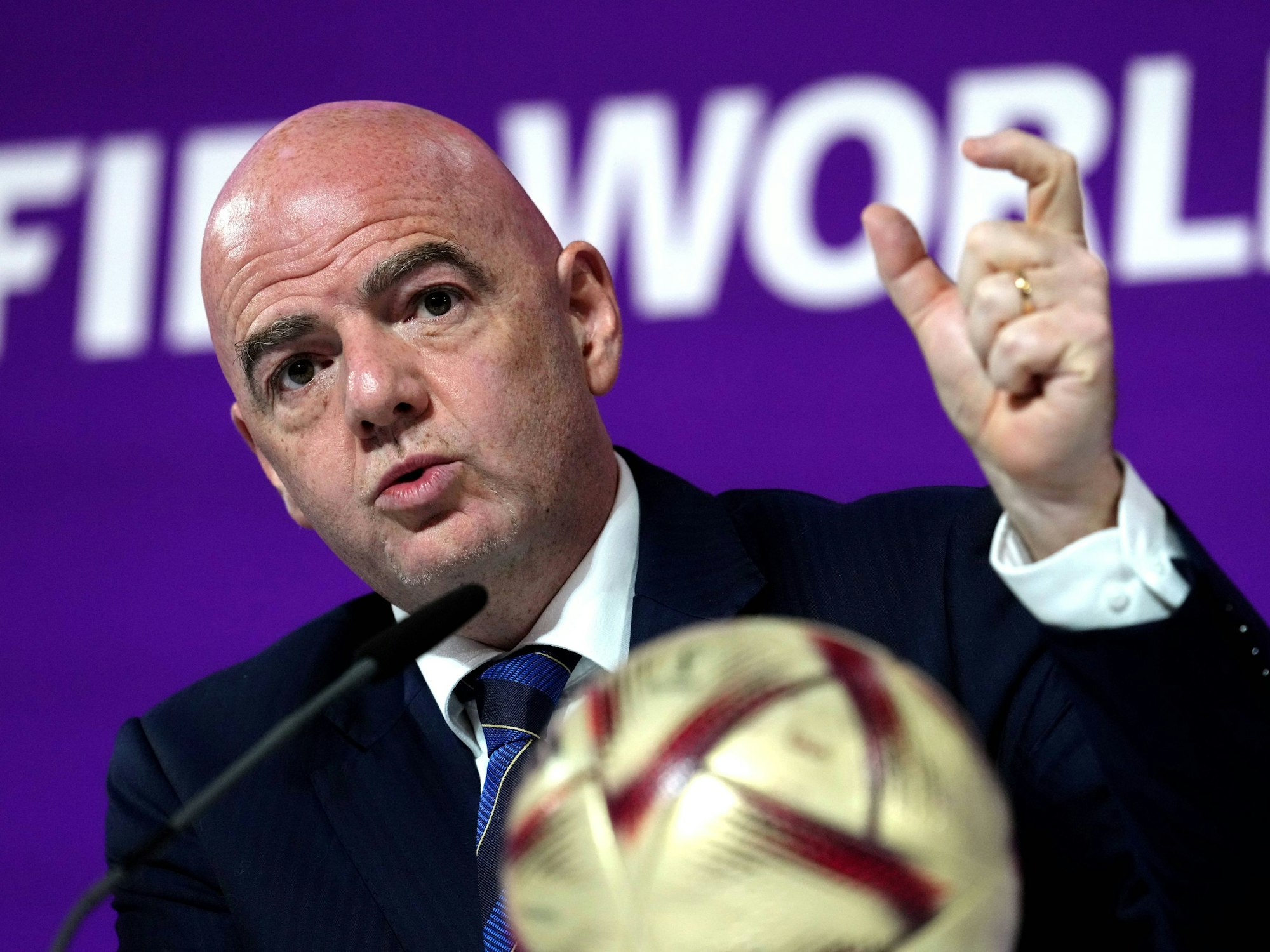 Fifa-Präsident Gianni Infantino bei einer Pressekonferenz.
