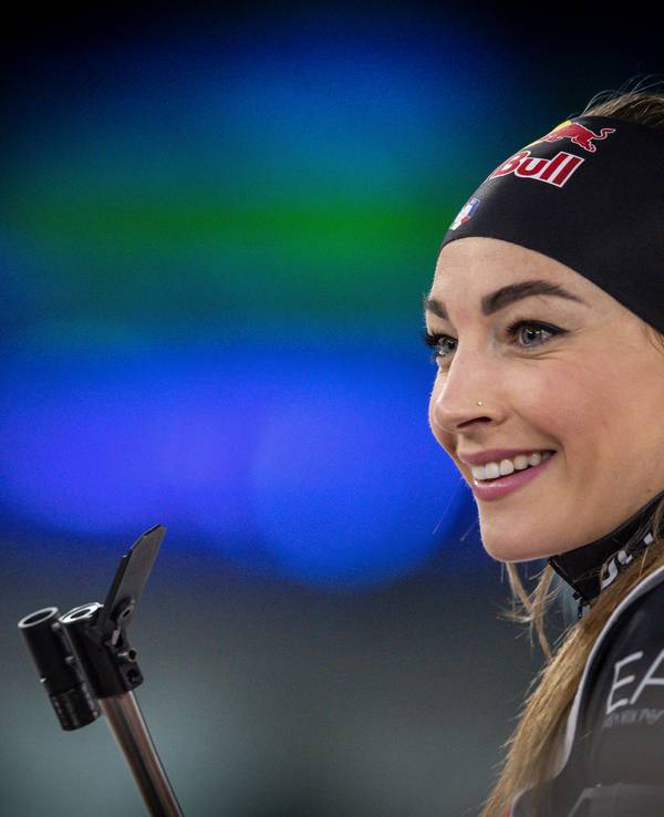 Dorothea Wierer bei der Biathlon World Team Challenge auf Schalke.
