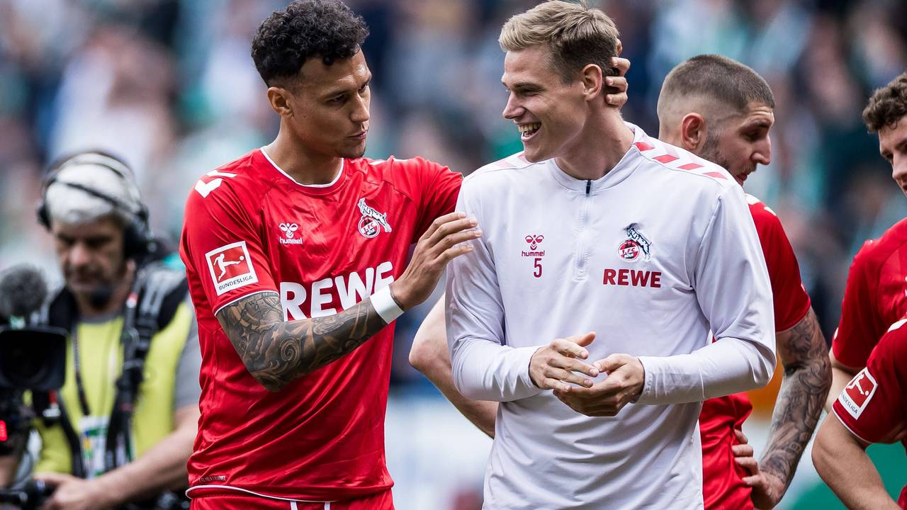 Davie Selke (li.) und Steffen Tigges haben gute Laune.