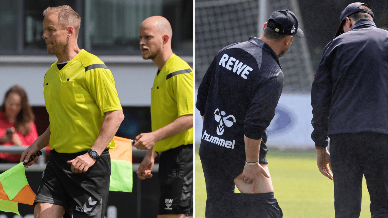 Das FC-Trainerteam im Training am 26. Mai 2023.