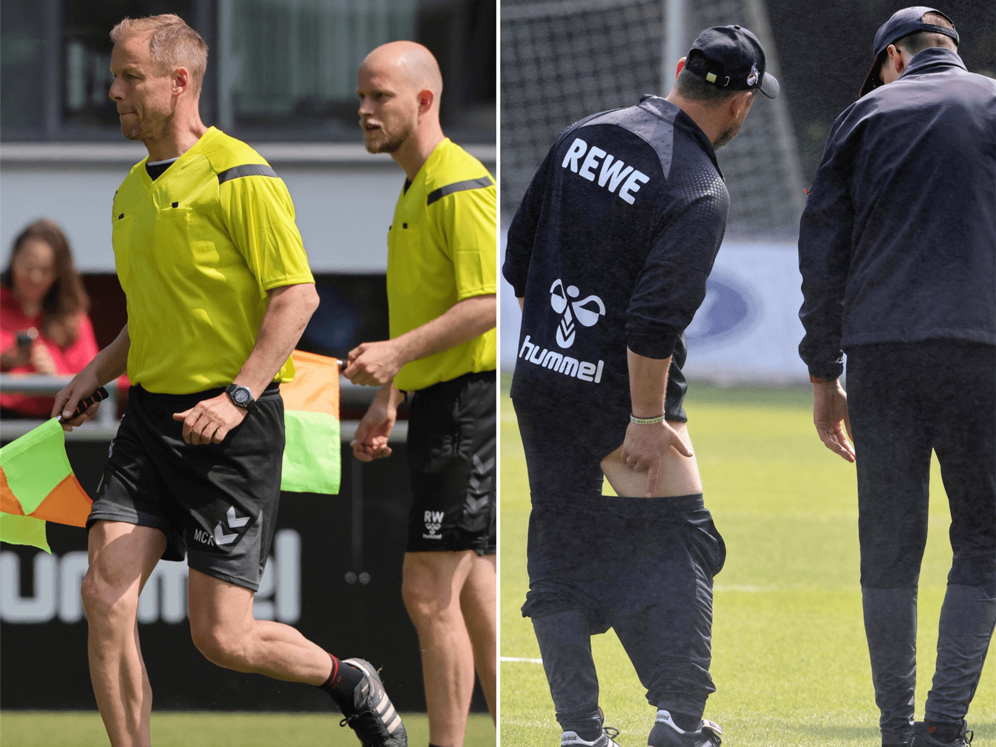 Das FC-Trainerteam im Training am 26. Mai 2023.