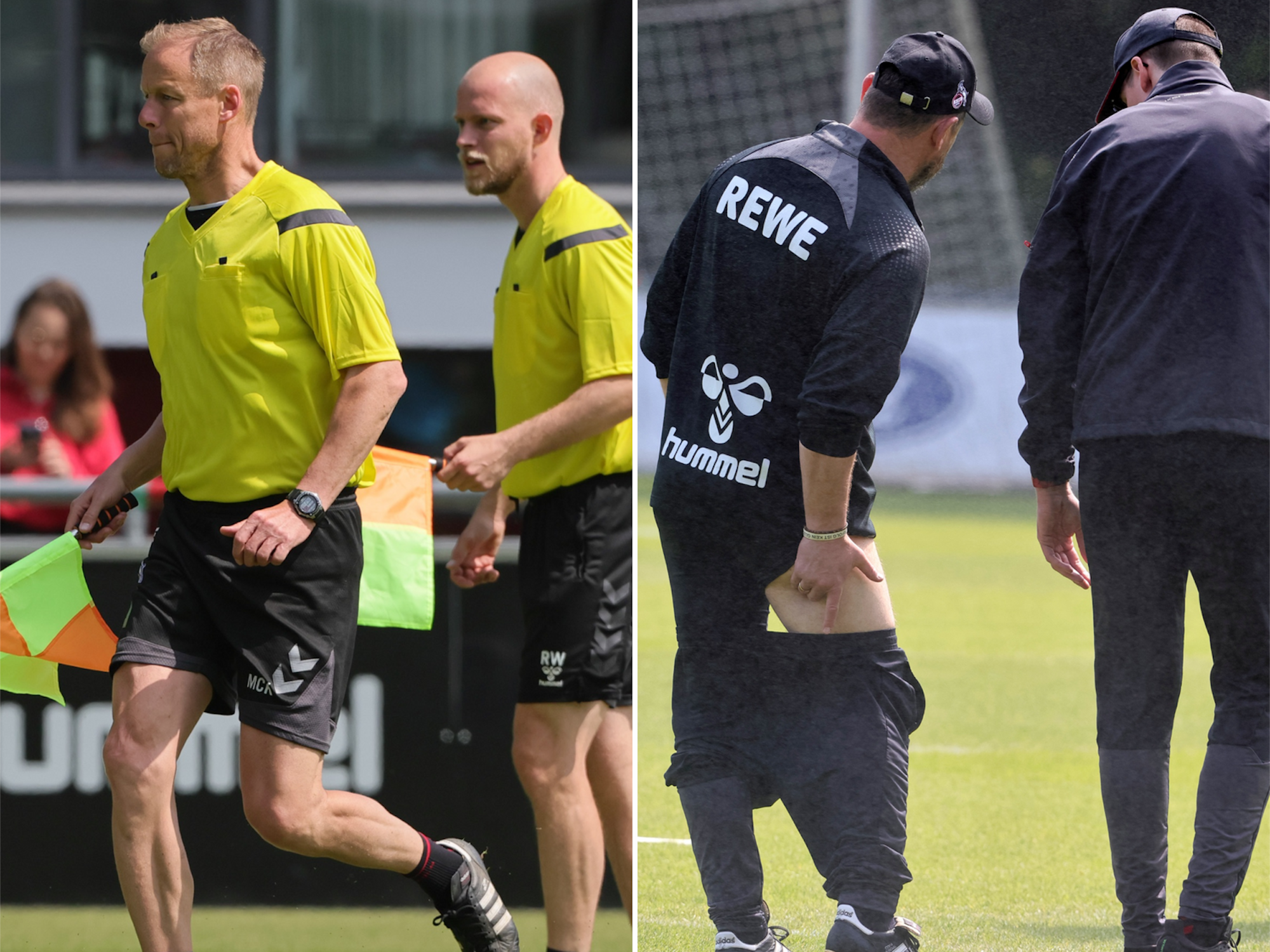 Das FC-Trainerteam im Training am 26. Mai 2023.
