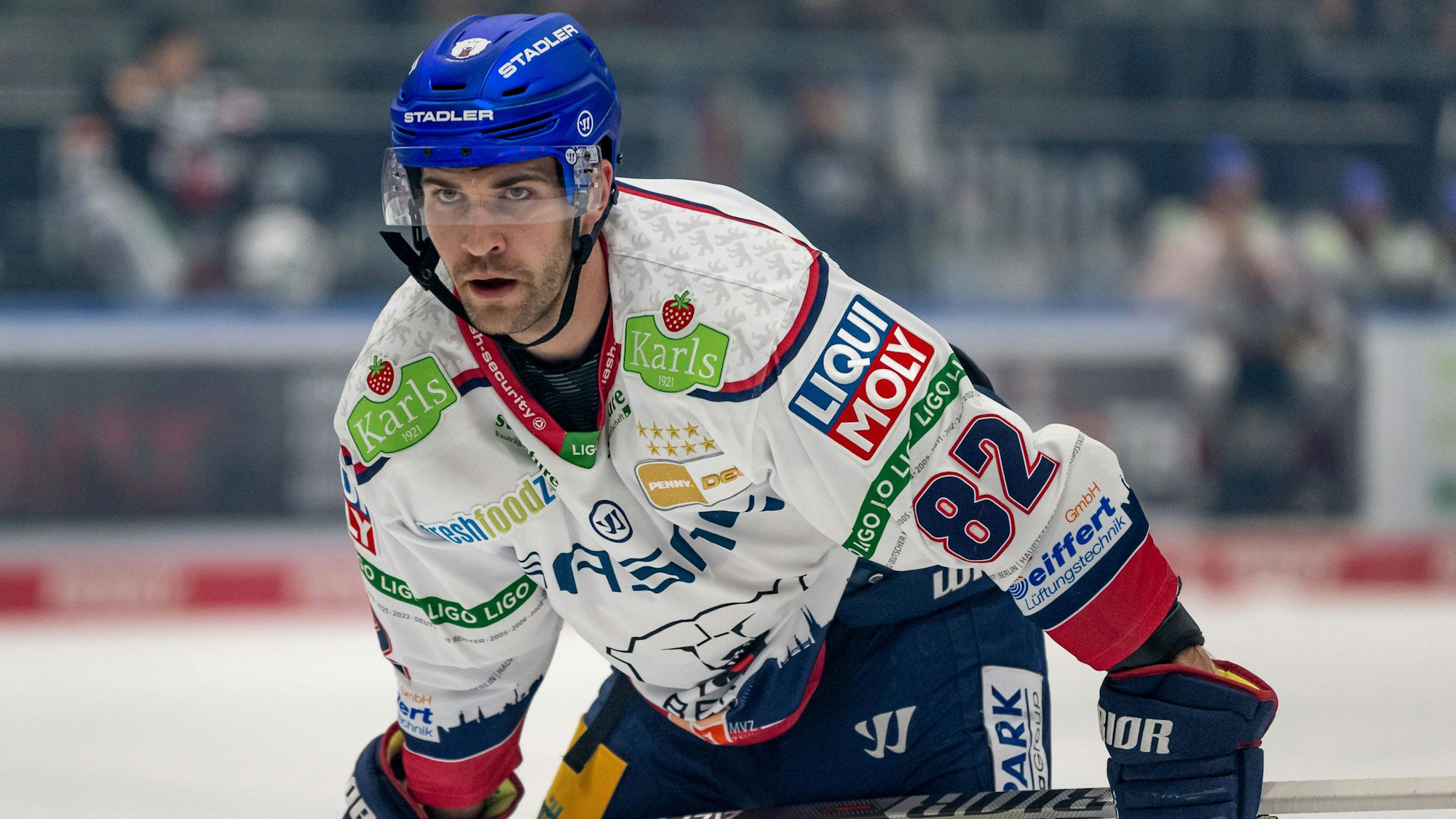 Alexander Grenier bei einem DEL-Spiel.