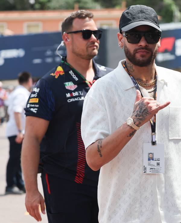 PSG-Megastar Neymar am Sonntag (28. Mai 2023) bei der Formel 1 in Monaco.