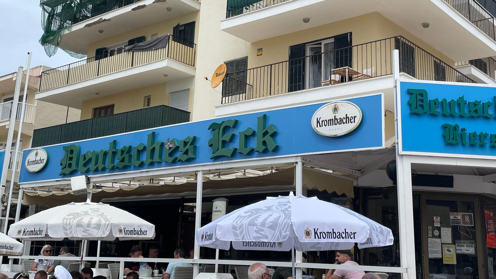 Das „Deutsche Eck“ auf der Bierstraße in Mallorca.