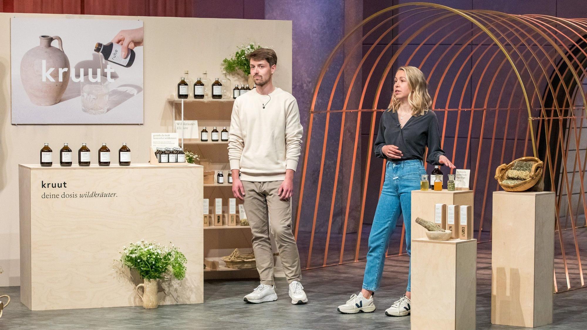 Annika Krause und Thorben Stieler in der „Höhle der Löwen“.