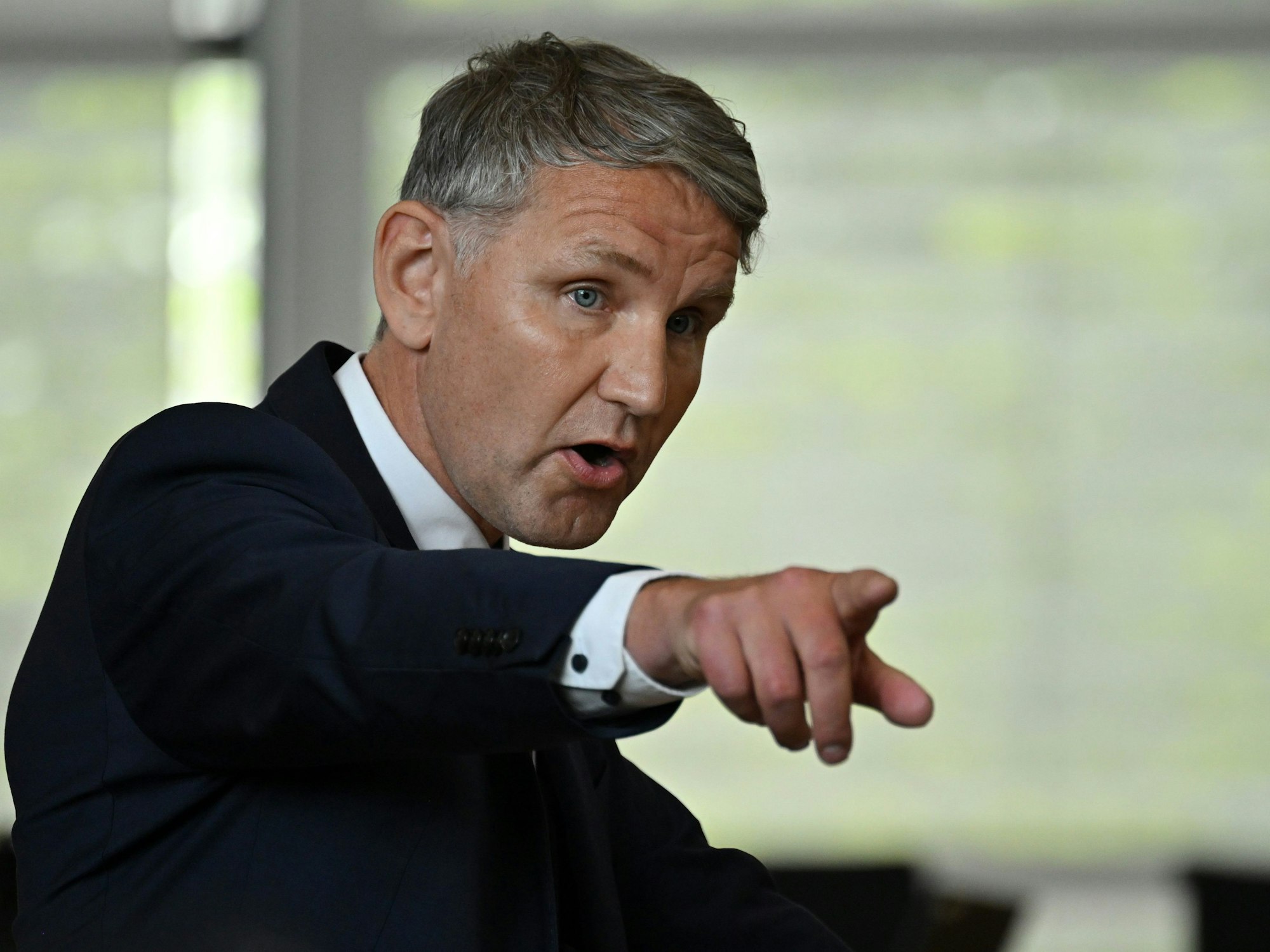 Björn Höcke (AfD), Fraktionsvorsitzender, spricht im Plenarsaal des Landtags Thüringen.