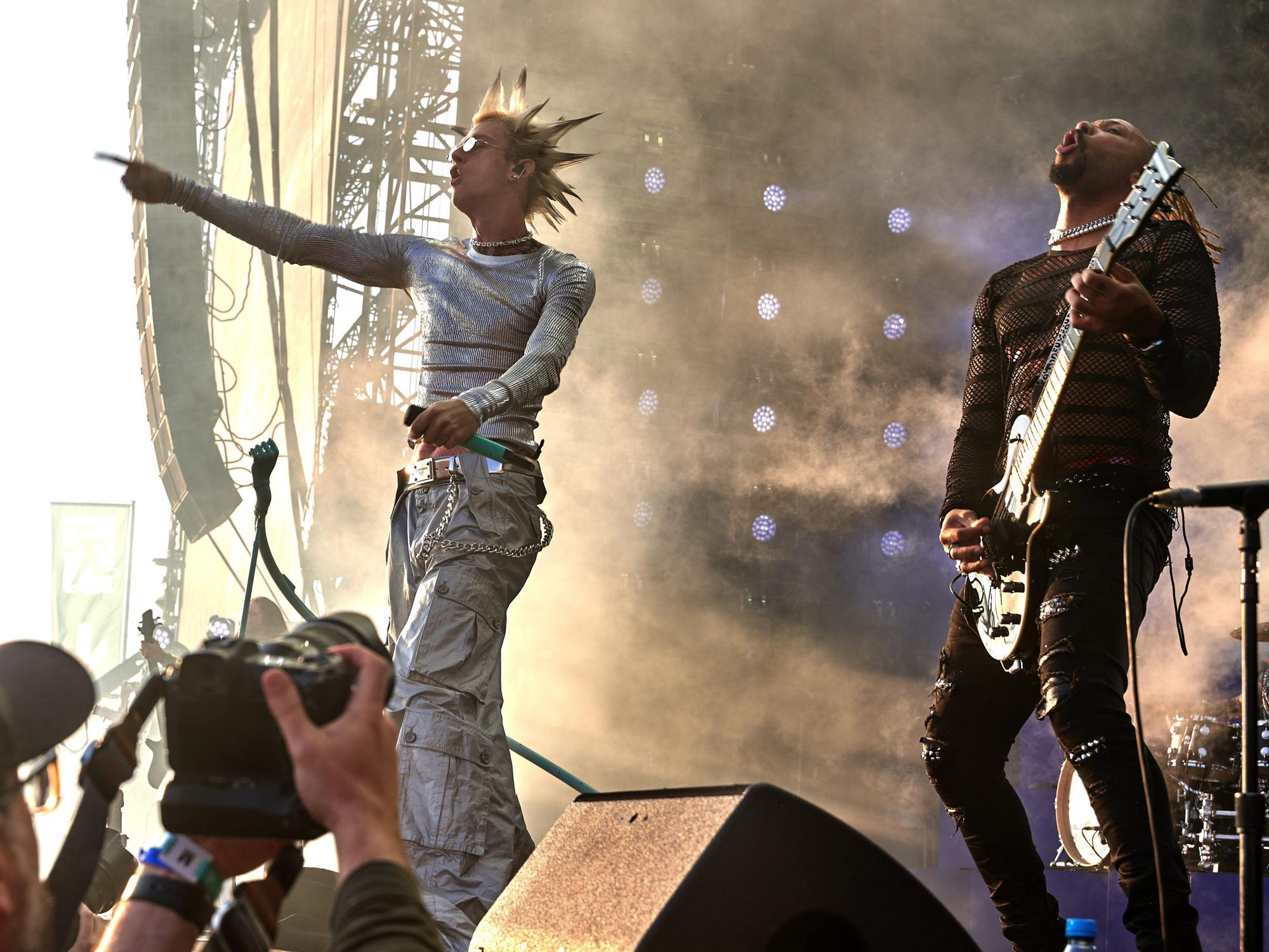 Machine Gun Kelly tritt beim Festival ·Rock am Ring· am Nürburgring auf der Hauptbühne auf.