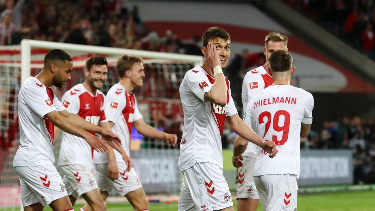 Dejan Ljubicic jubelt mit dem 1. FC Köln gegen Hertha BSC.