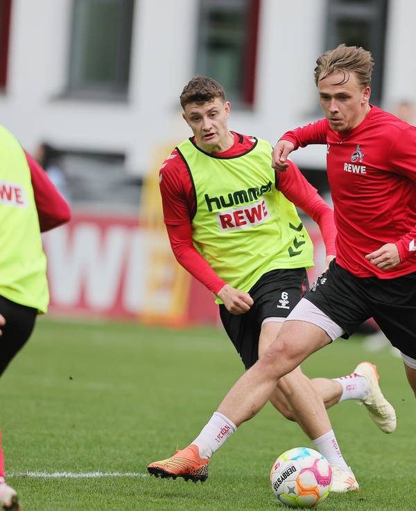 Eric Martel und Mathias Olesen im Training.