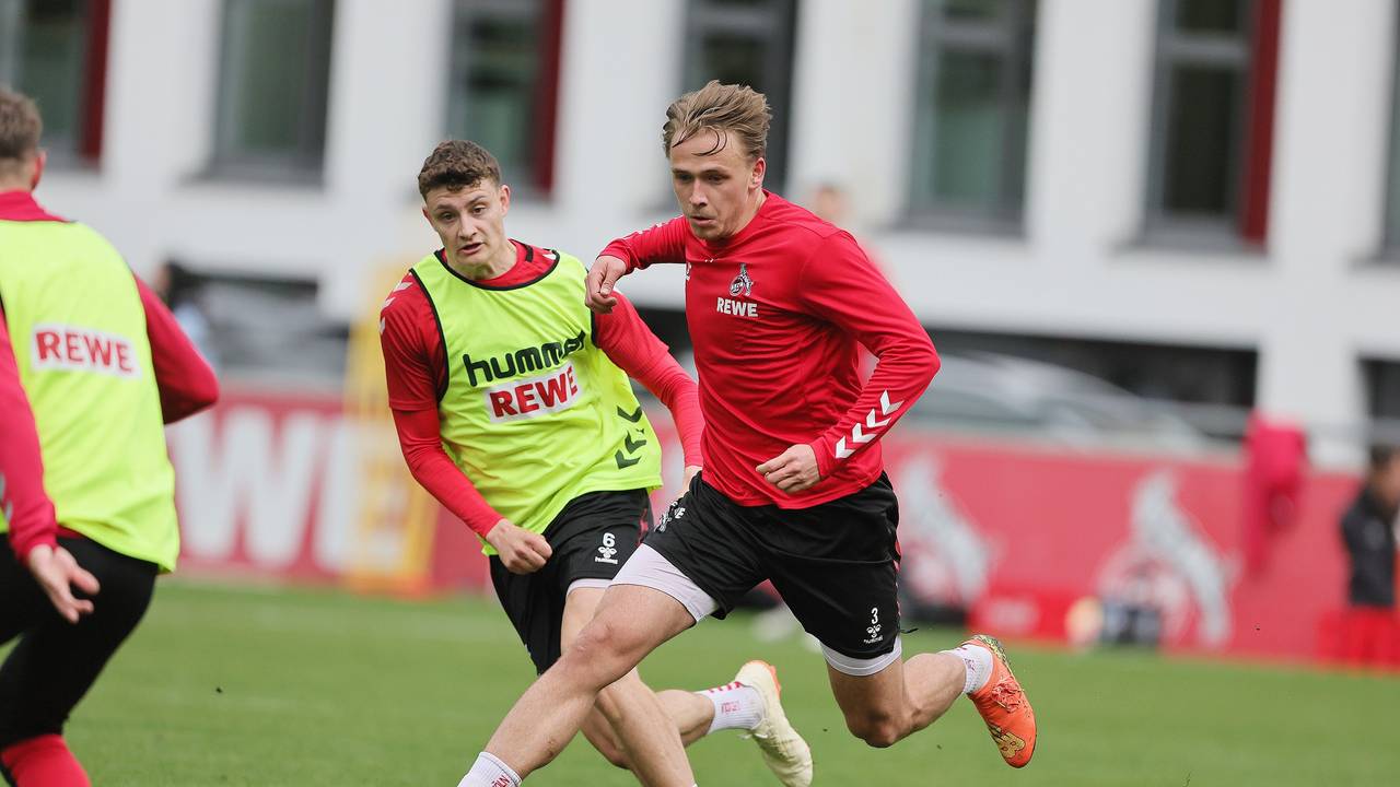 Eric Martel und Mathias Olesen im Training.