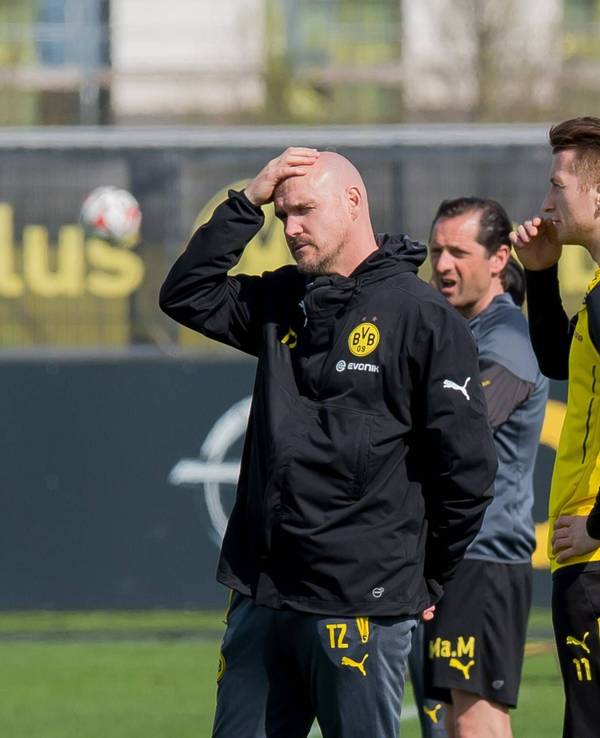 Thomas Zetzmann und Marco Reus beim BVB-Training.