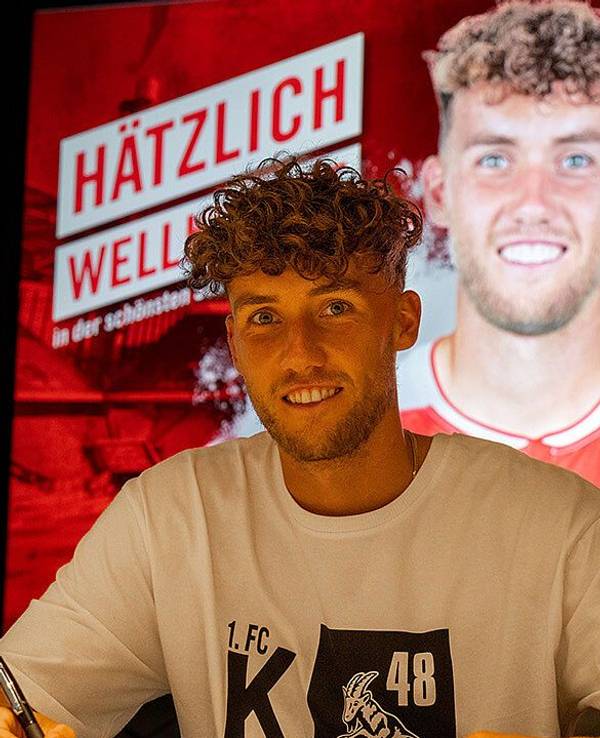 Luca Waldschmidt unterschreibt beim 1. FC Köln einen Vertrag.