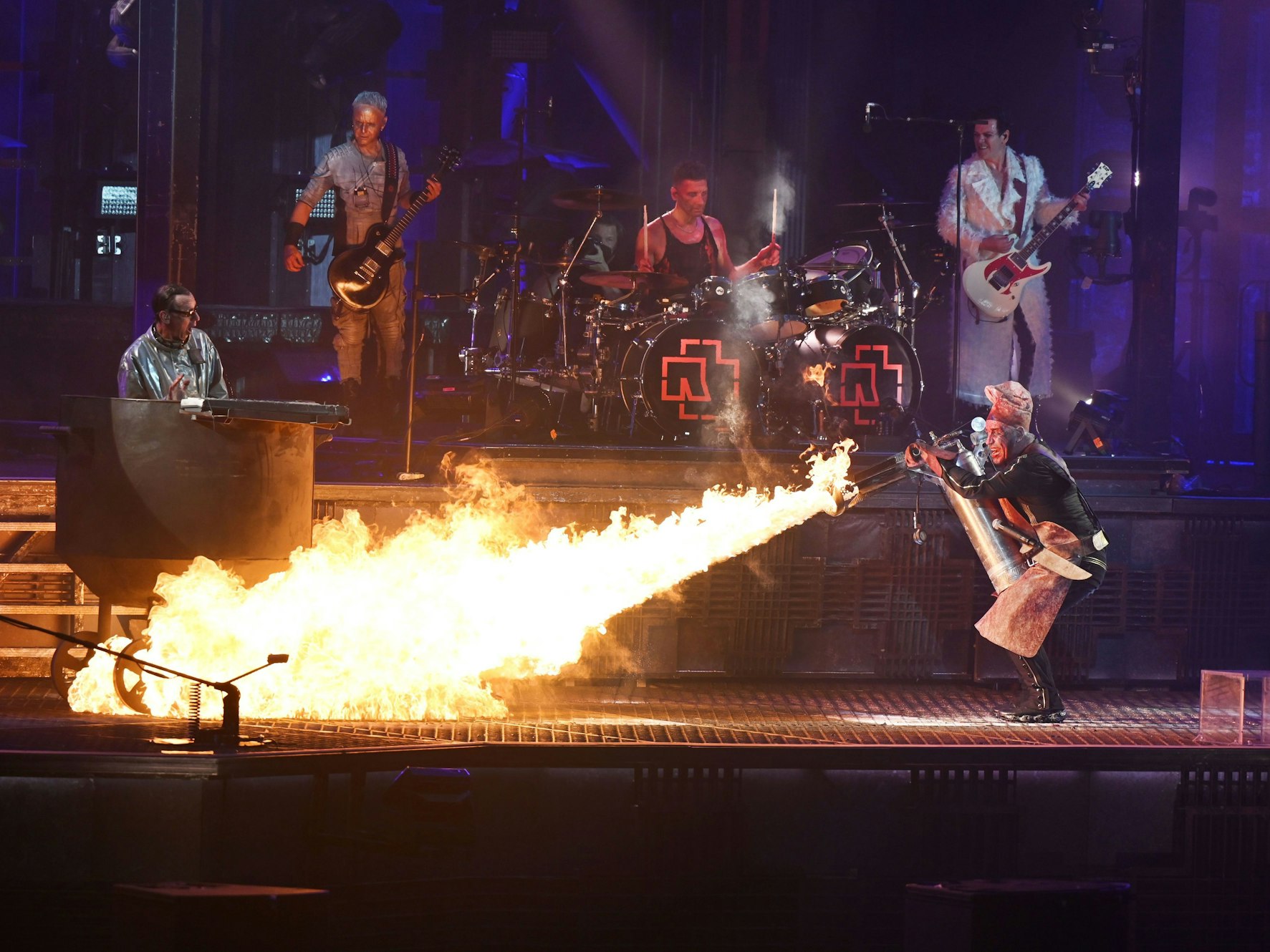 Rammstein spielen ein Konzert im Rahmen der Deutschland-Tournee mit dem Album «Zeit».