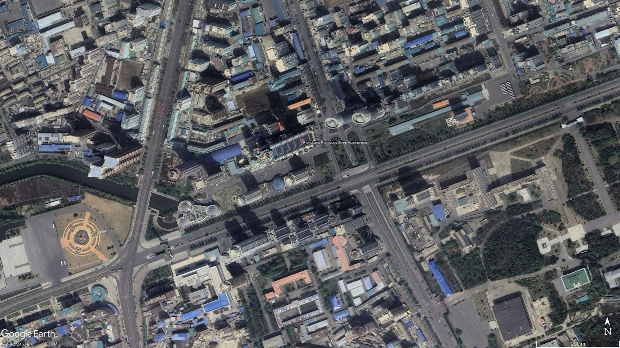 Ryomyong-Straße im Norden Pjöngjangs.