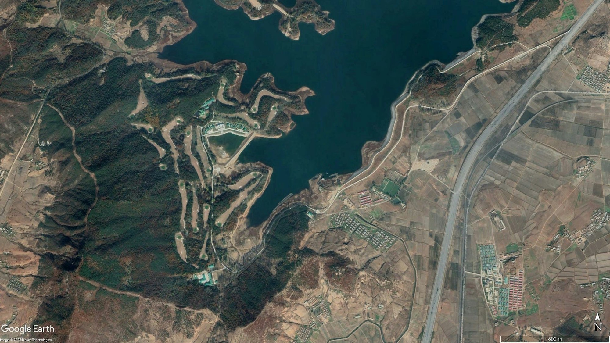 Das Foto zeigt den Pjöngjang-Golfplatz.