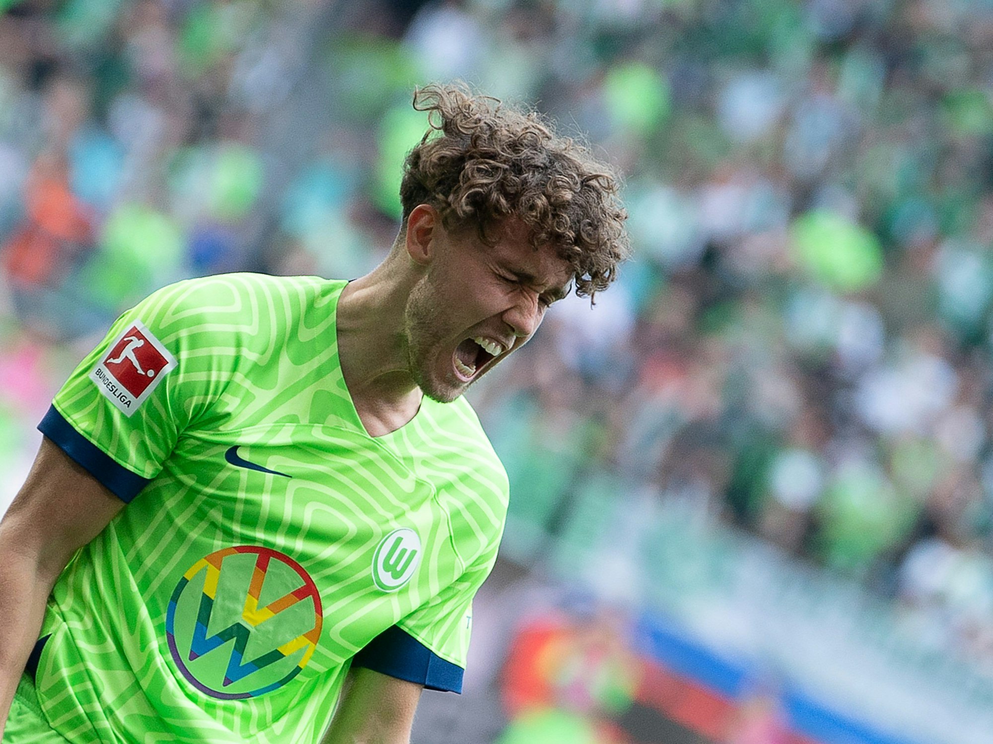 Luca Waldschmidt jubelt für den 1. FC Köln.