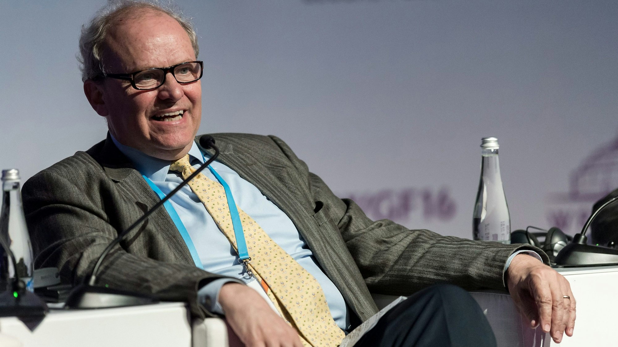 Anders Aslund während einer Podiumsdiskussion 2016 in Breslau (Polen).