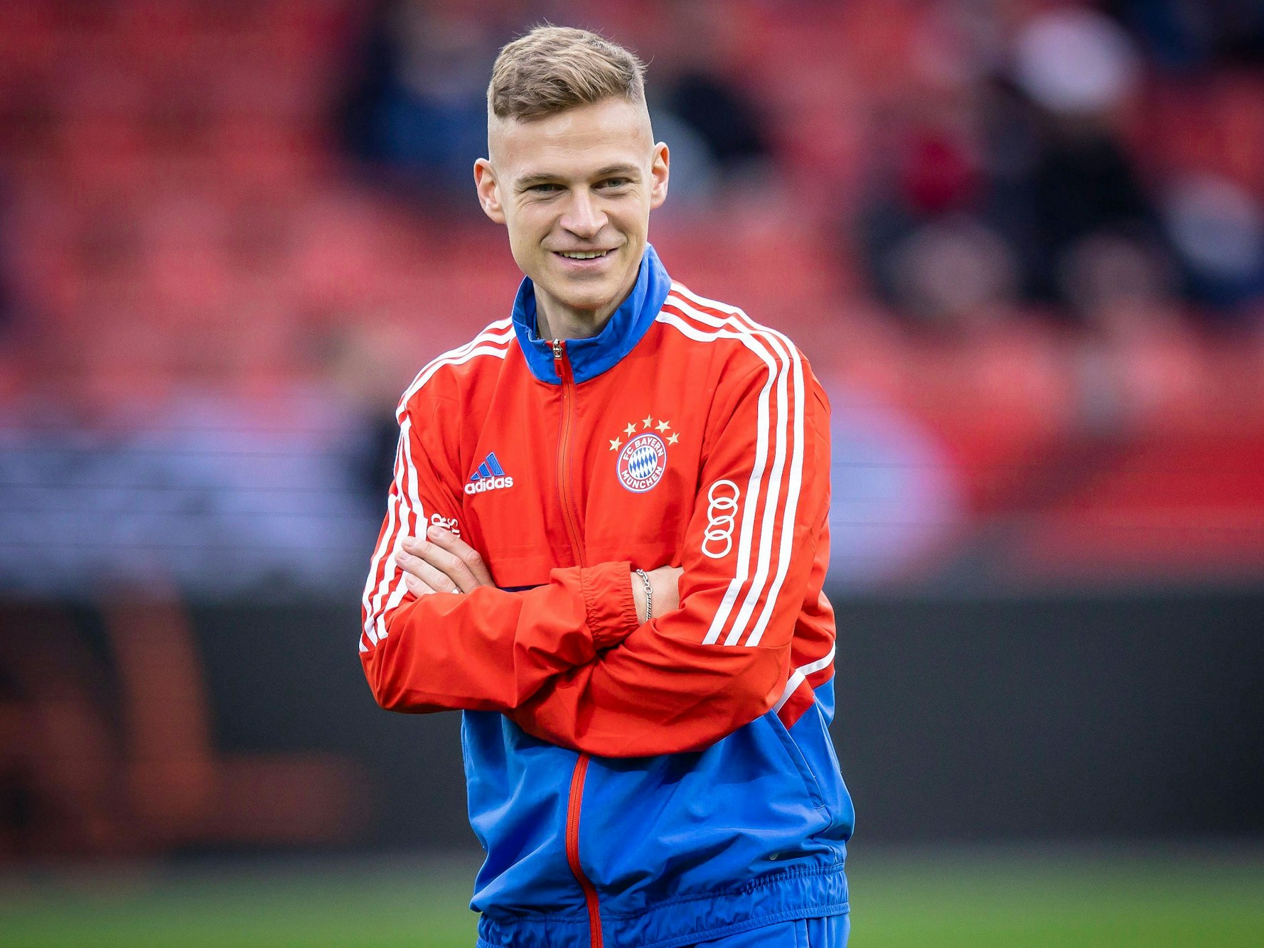 Bayern-Profi Joshua Kimmich vor der Bundesliga-Partie gegen Bayer Leverkusen am 19. März 2023.