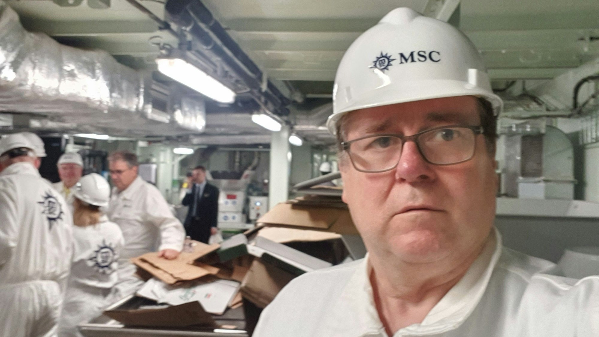 Uwe Fibelkorn auf der MSC Euribia