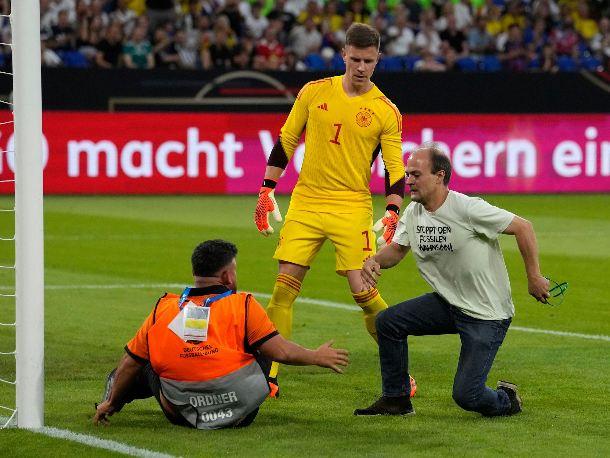 Ein Klimaaktivist beim Ländersple.