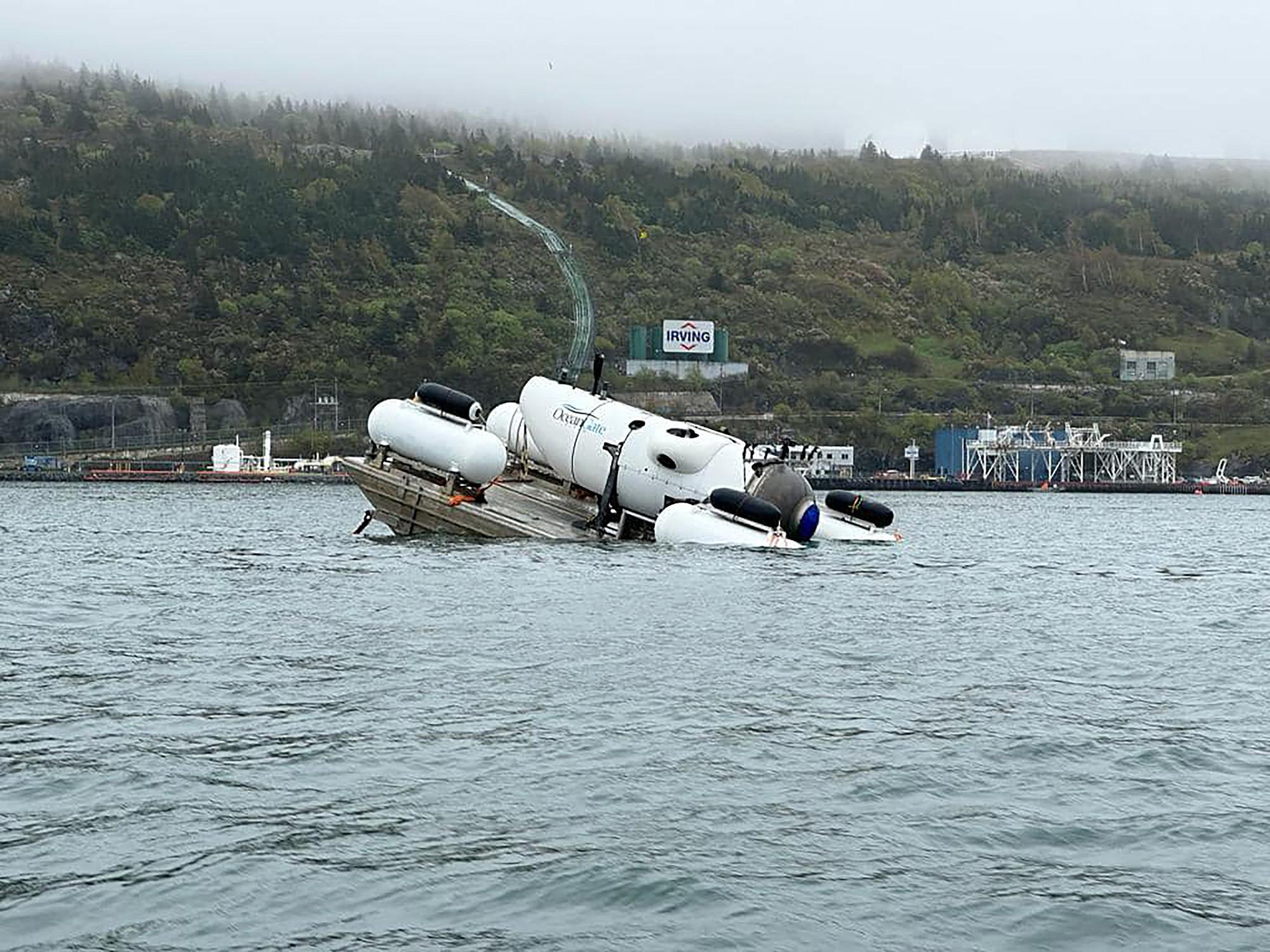 Dieses undatierte Foto zeigt ein Tauchboot des Unternehmens OceanGate Expeditions, das in der Nähe des „Titanic“-Wracks im Atlantik vermisst wird.