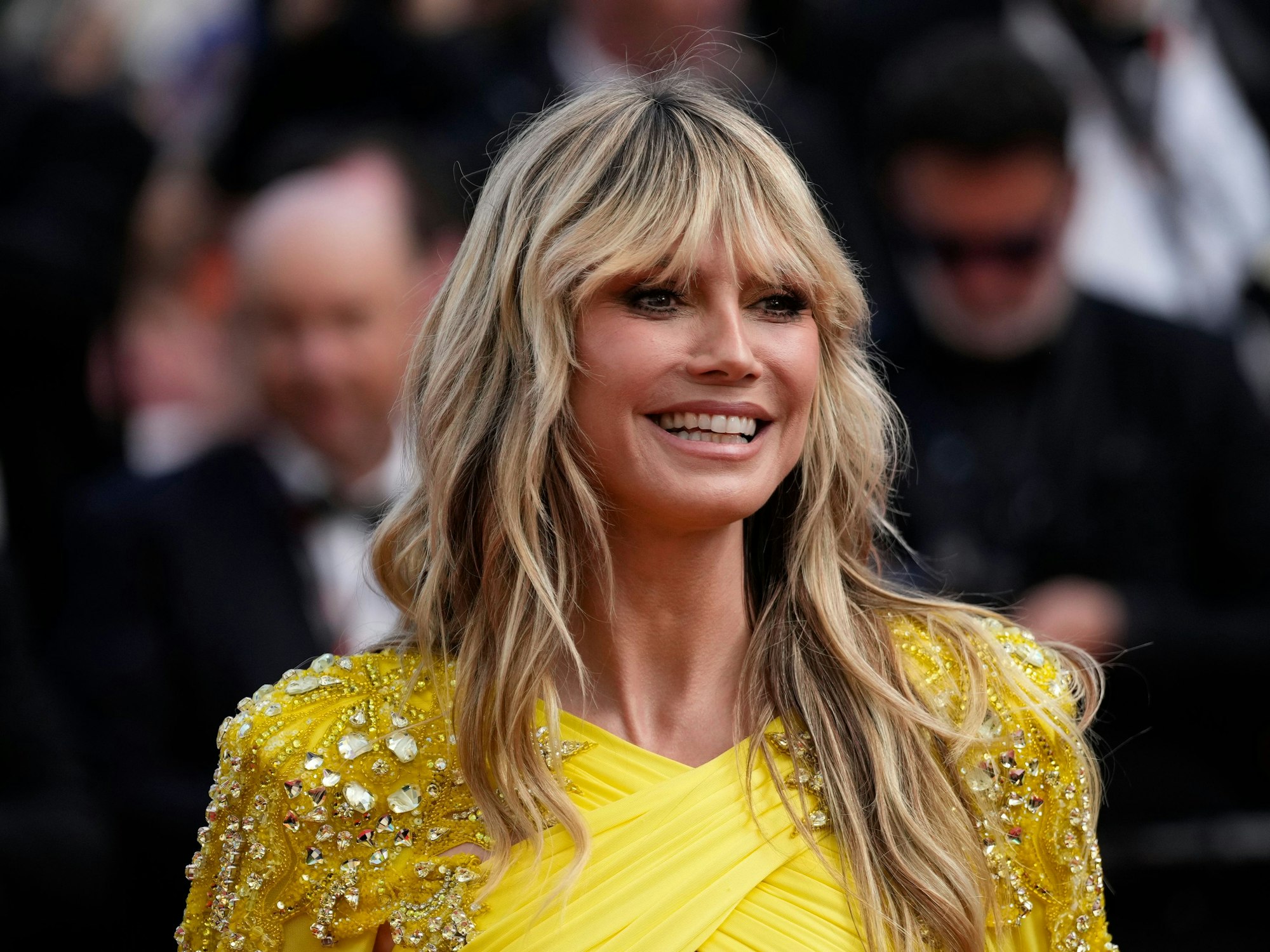 Heidi Klum, Model aus Deutschland, trifft zur Premiere des Films „The Pot-au-Feu“ bei den 76. Internationalen Filmfestspielen in Cannes ein.