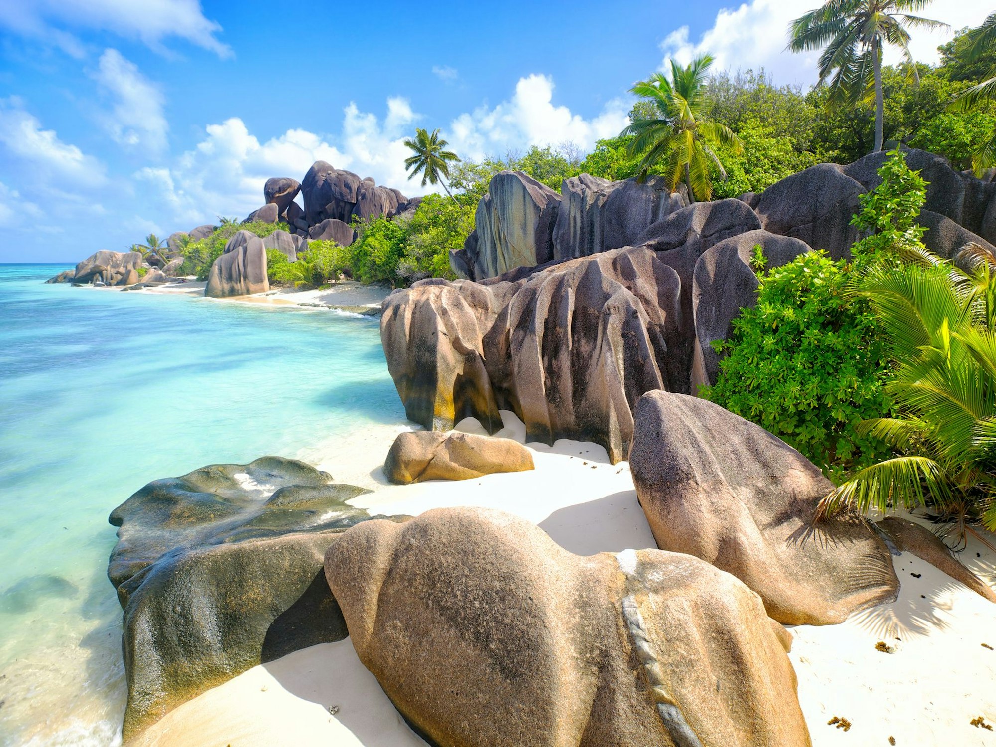 Anse Source d'Argent Strand auf den Seychellen.