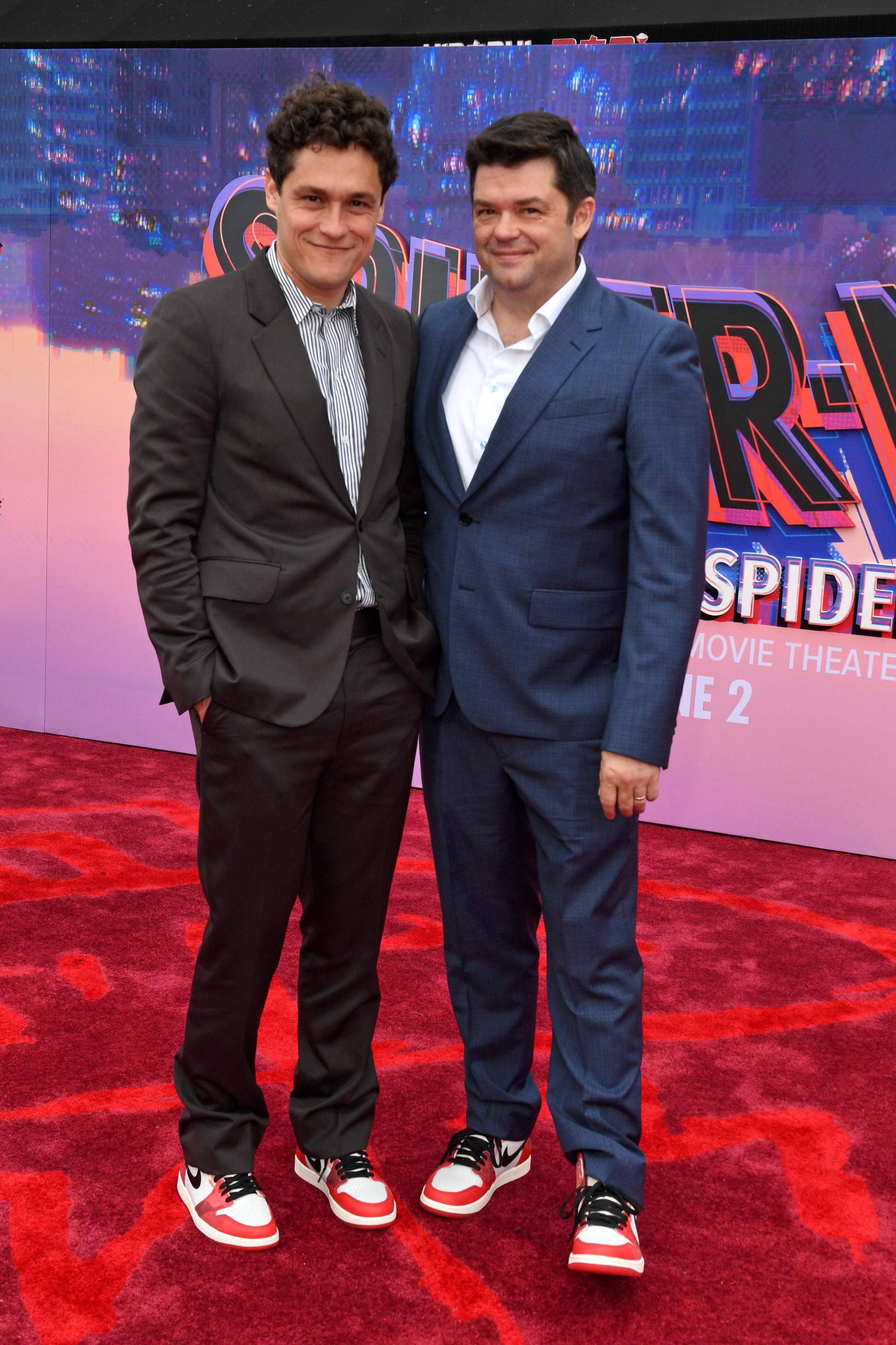 Die Produzenten Phil Lord (links) und Chris Miller, hier im Mai 2023 bei der Premiere von „Spider-Man: Across the Spider-Verse“ in Los Angeles