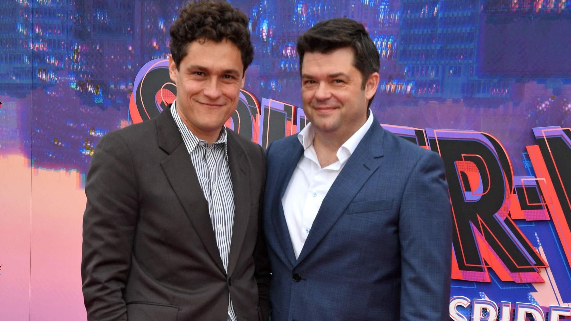 Die Produzenten Phil Lord (links) und Chris Miller, hier im Mai 2023 bei der Premiere von „Spider-Man: Across the Spider-Verse“ in Los Angeles