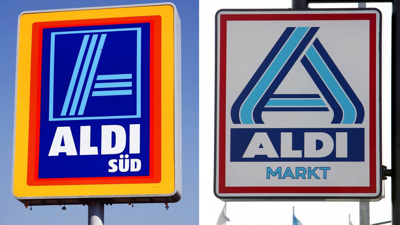Die Logos von Aldi Süd und Aldi Nord