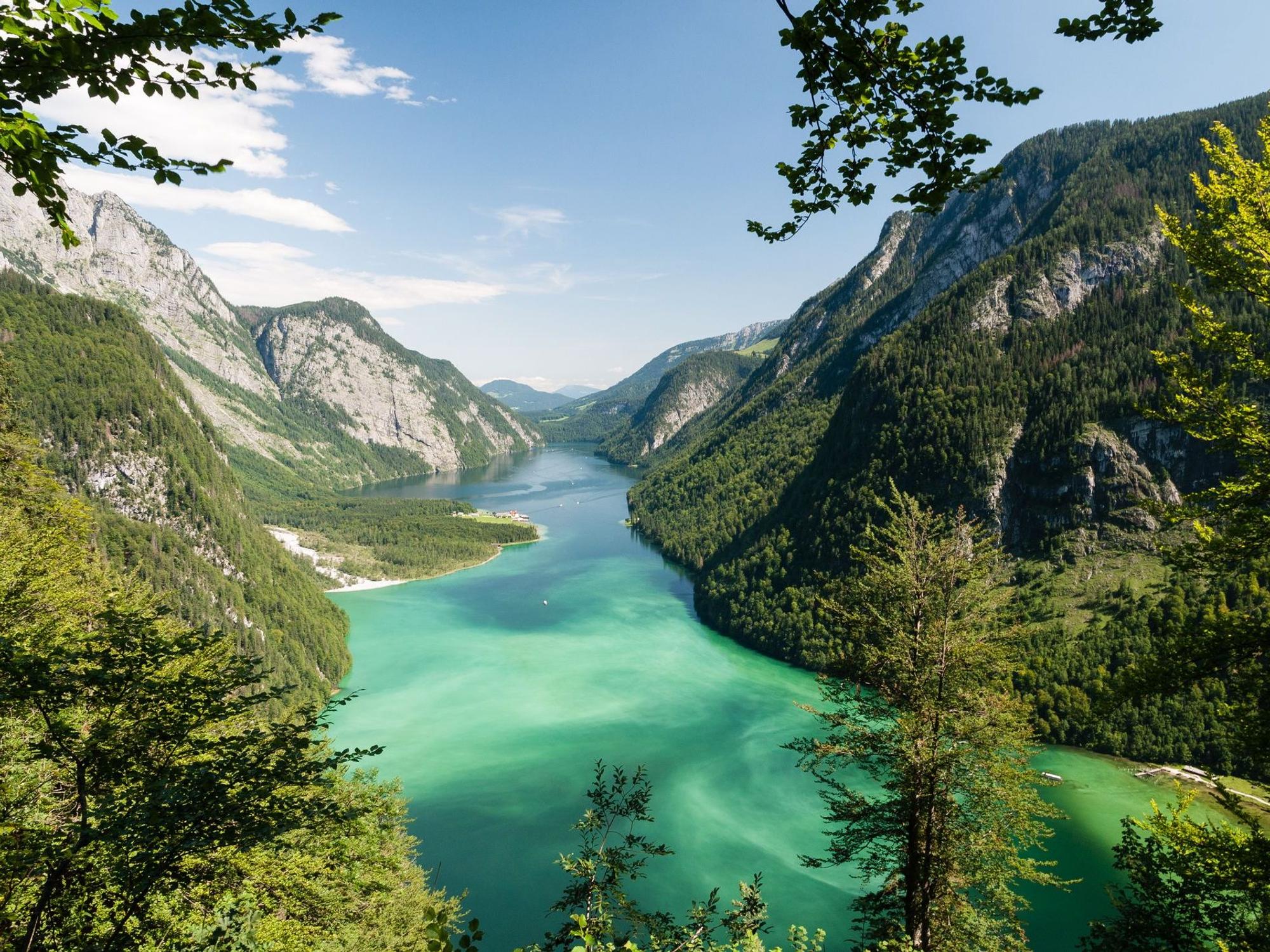 Blick über den Königssee in Bayern.