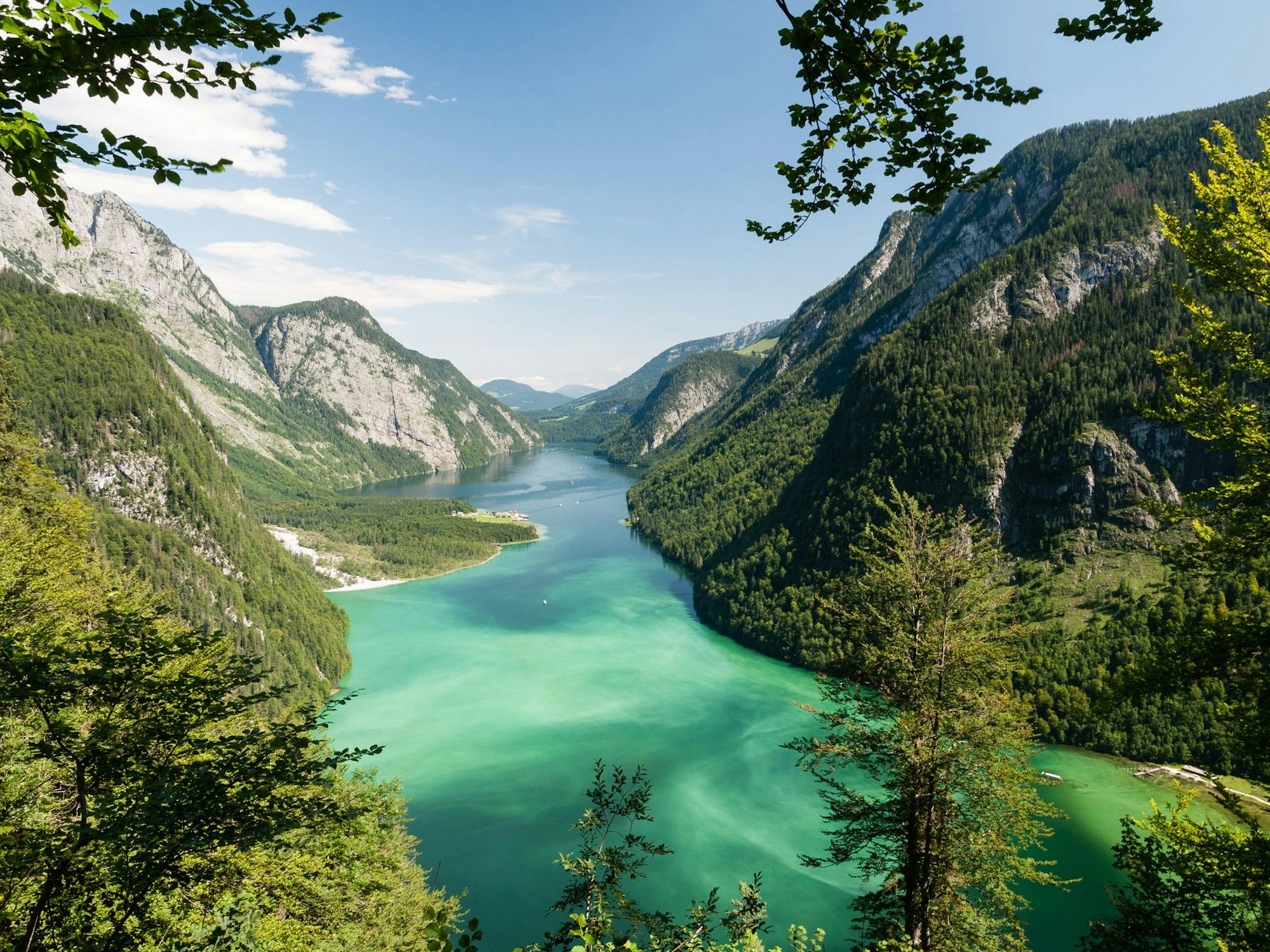 Blick über den Königssee in Bayern.