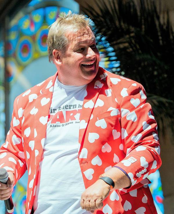 Party-Sänger Sascha Loudovici bei einem Auftritt im Megapark.