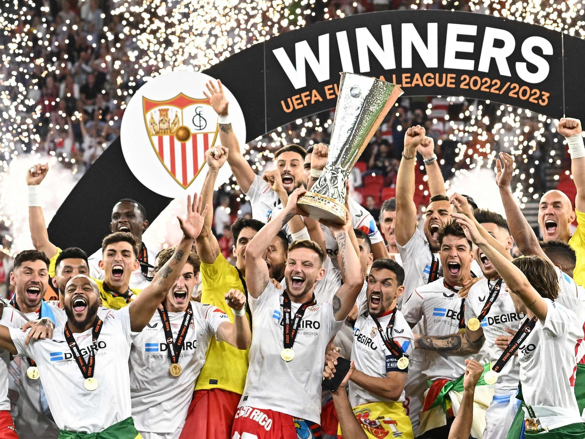 Sieger der Europa League: der FC Sevilla feiert.