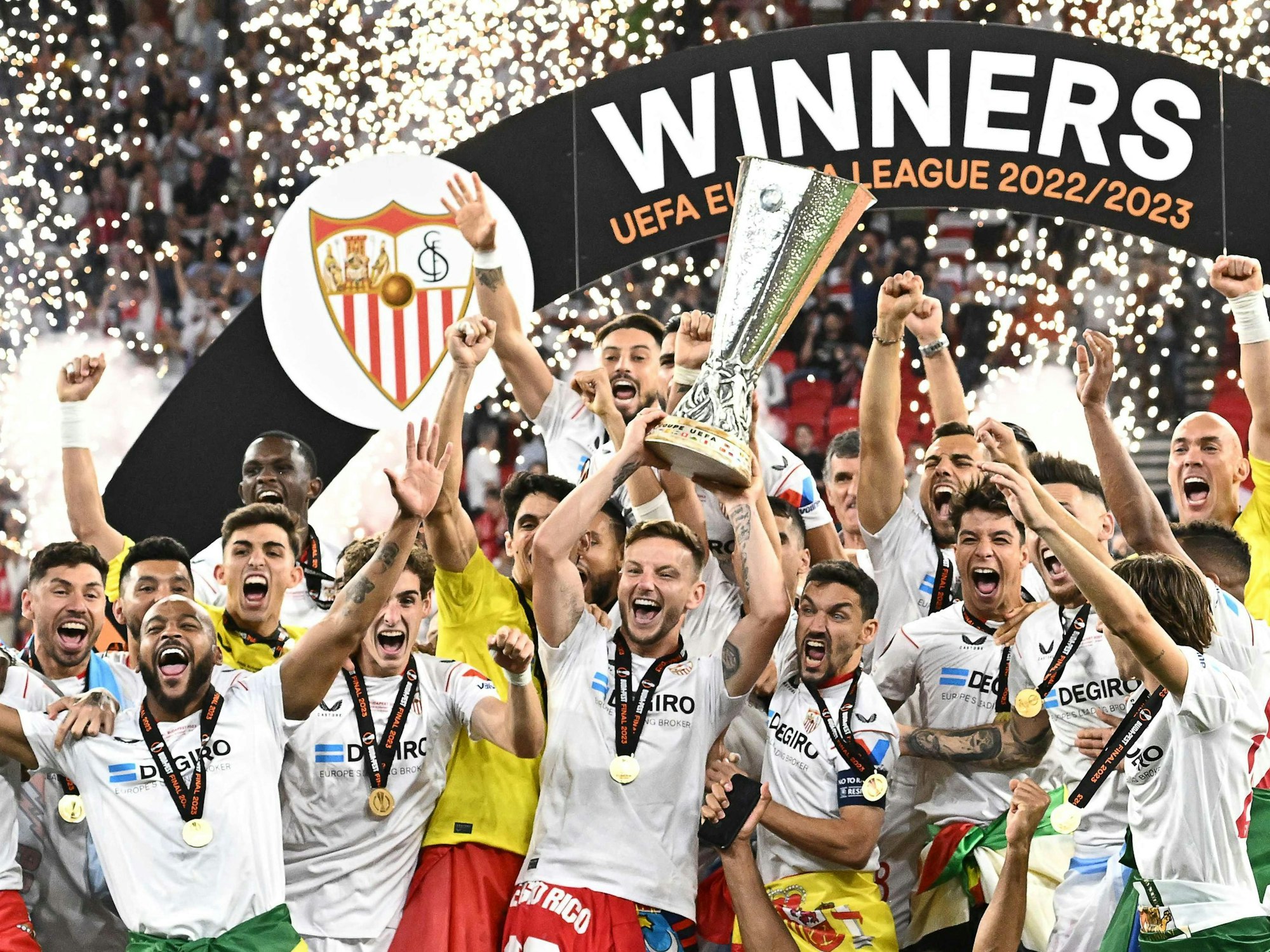 Sieger der Europa League: der FC Sevilla feiert.