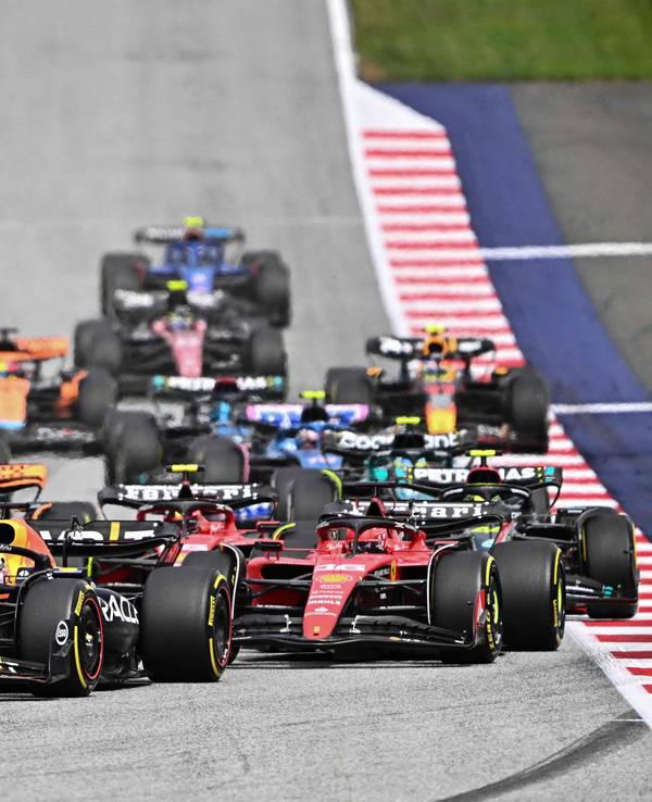 Das Feld der Formel 1 beim Rennen in Spielberg am Sonntag.
