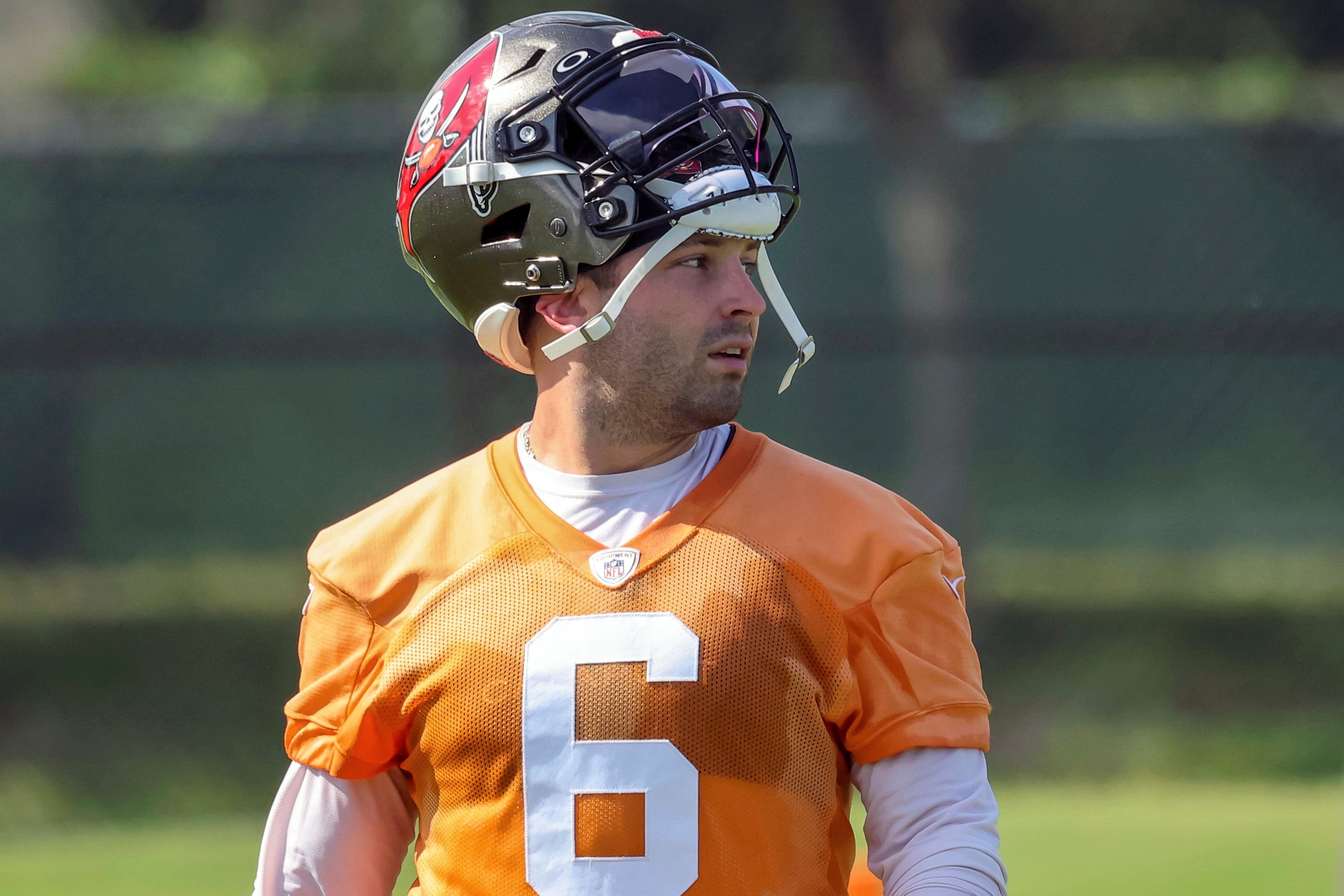 Quarterback Baker Mayfield beim Training vor der NFL-Saison.