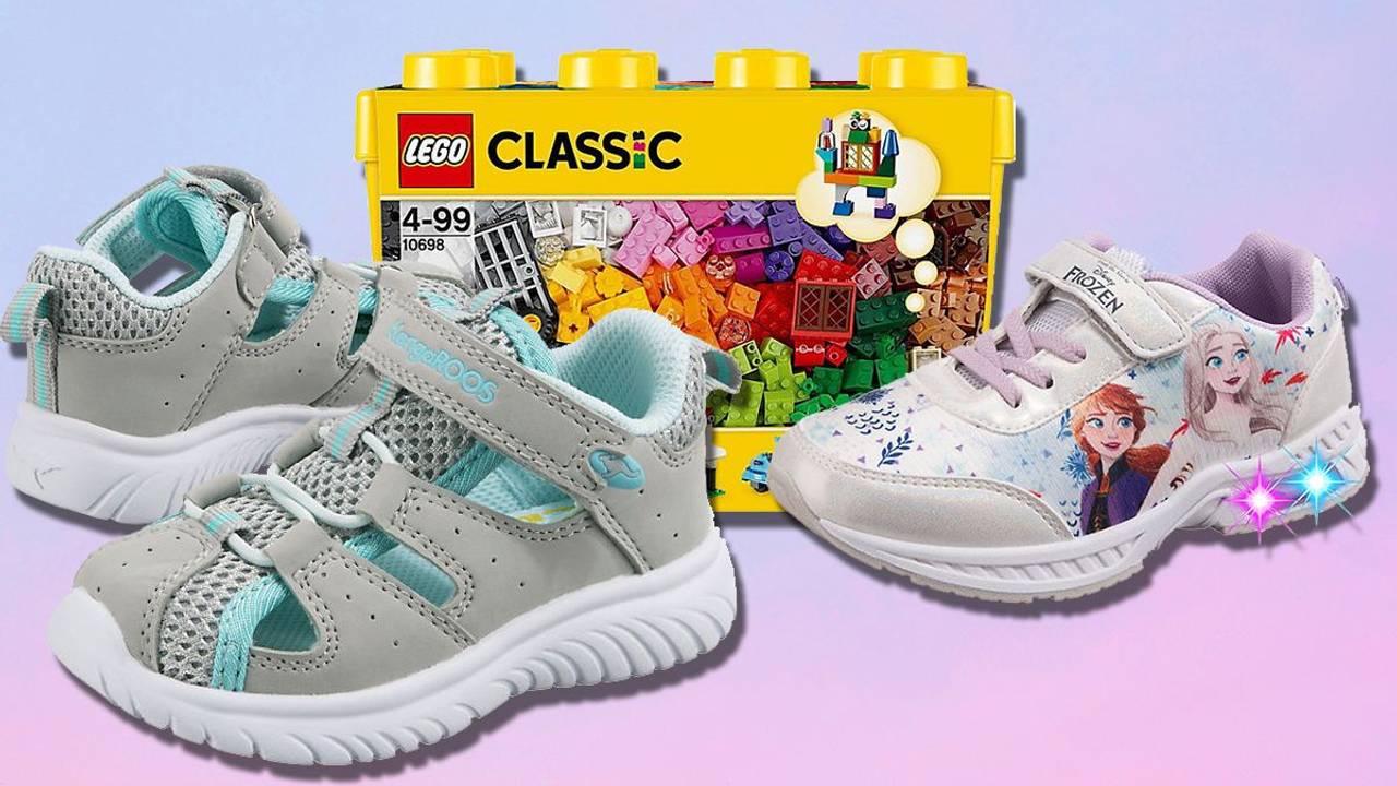 Abbildung Kinder Schuhe und Lego Set
