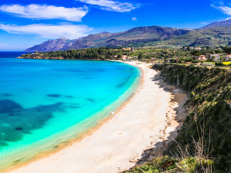 Strand bei Scopello auf Sizilien.