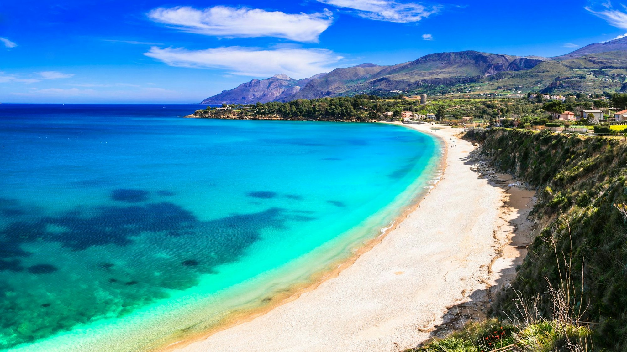 Strand bei Scopello auf Sizilien.