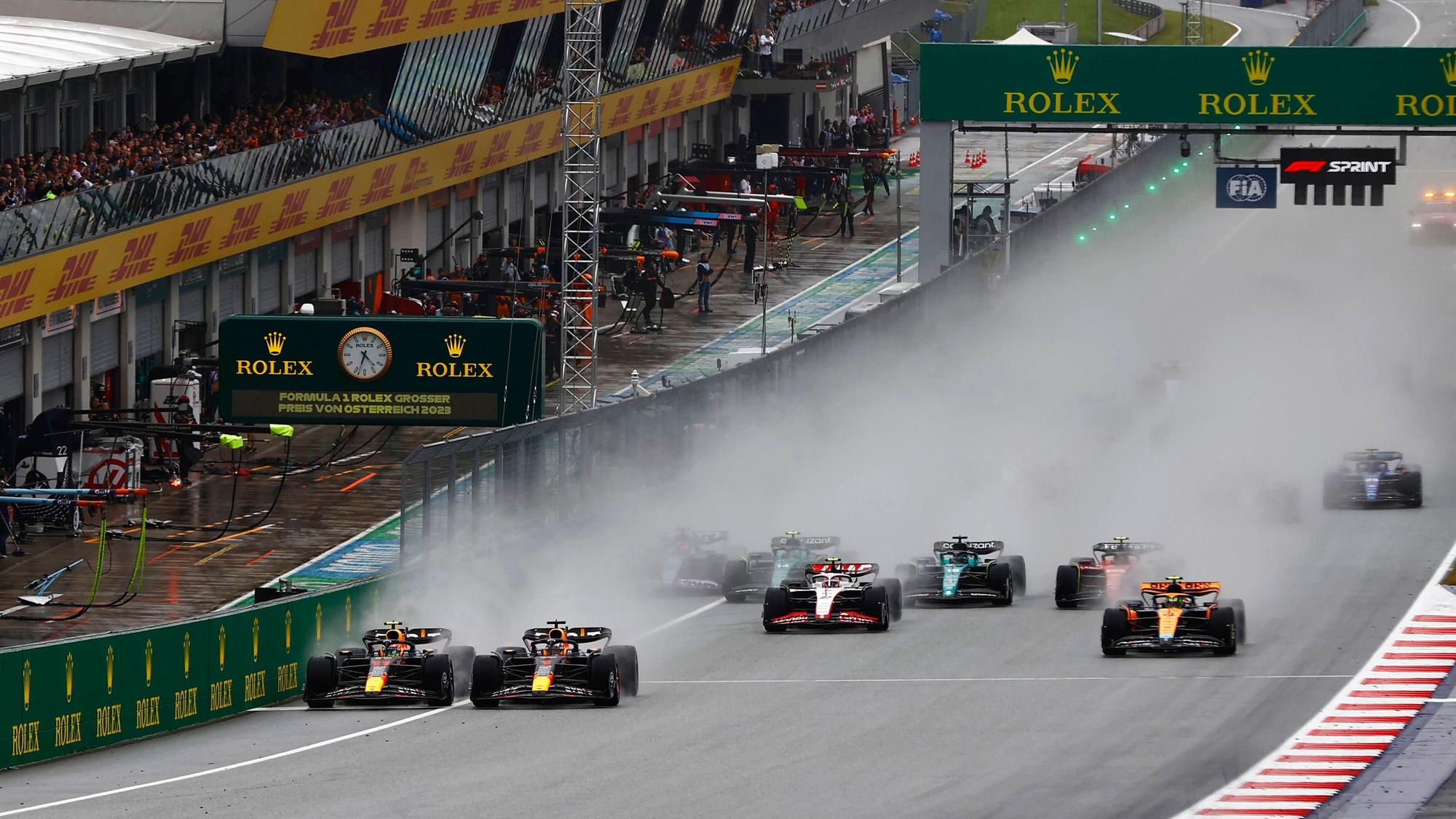 Der Start des Sprintrennens am vergangenen Wochenende (1. Juli 2023) auf dem Red Bull Ring im österreichischen Spielberg.