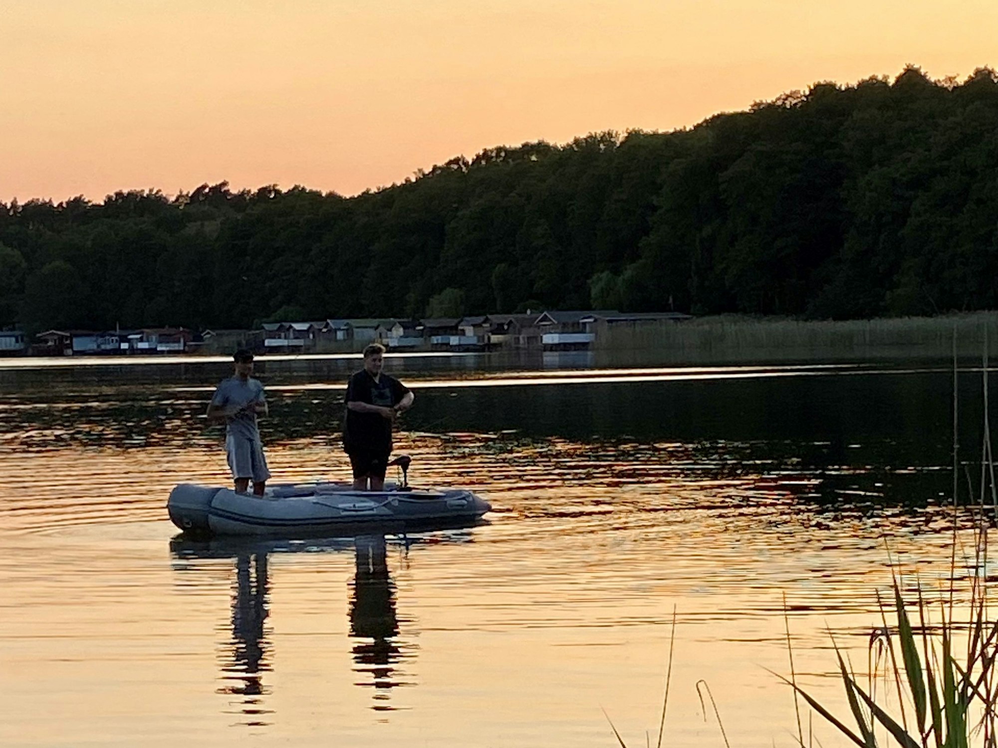 Beliebt: Angeln auf dem Gudelackseee in Lindow