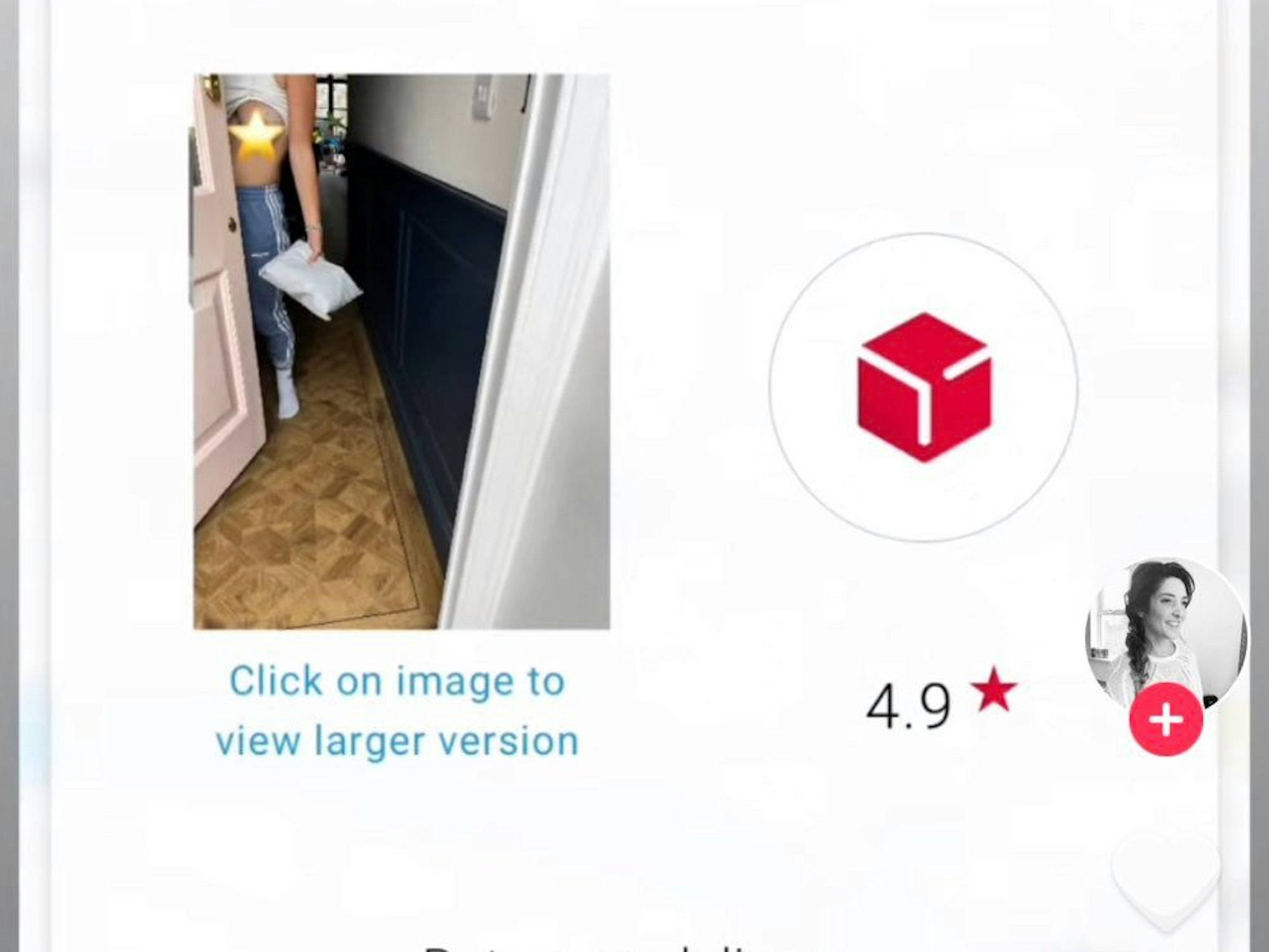 Ein Postbote machte ein Foto einer Kundin beim Ausliefern von Post. Die Brust der Frau war dabei nackt.