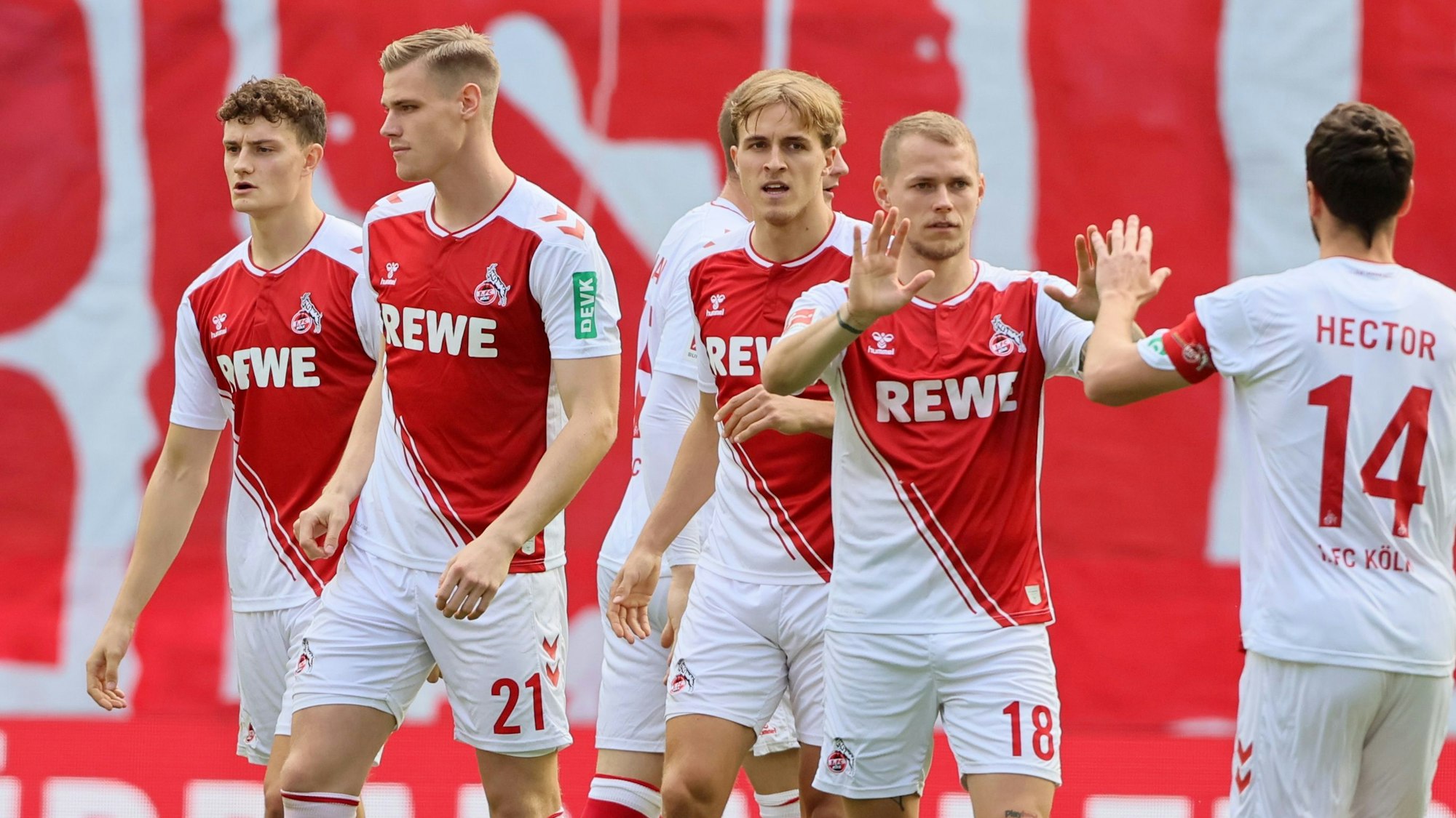 Eric Martel, Steffen Tigges, Timo Hübers, Ondrej Duda und Jonas Hector.