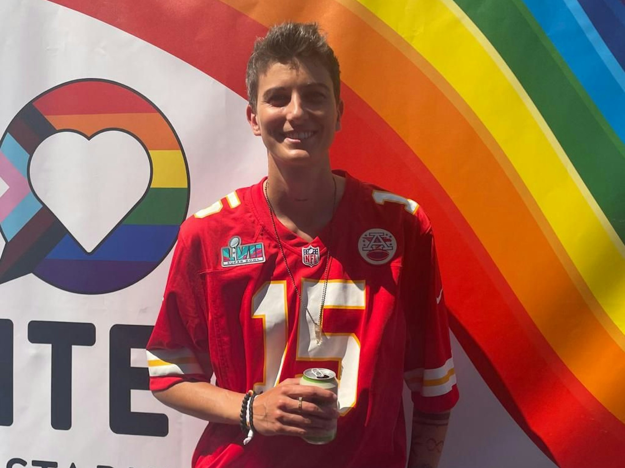 Carolin Konrad, bekannt aus dem lesbischen Datingformat (RTL+) „Princess Charming“ beim CSD in Köln.