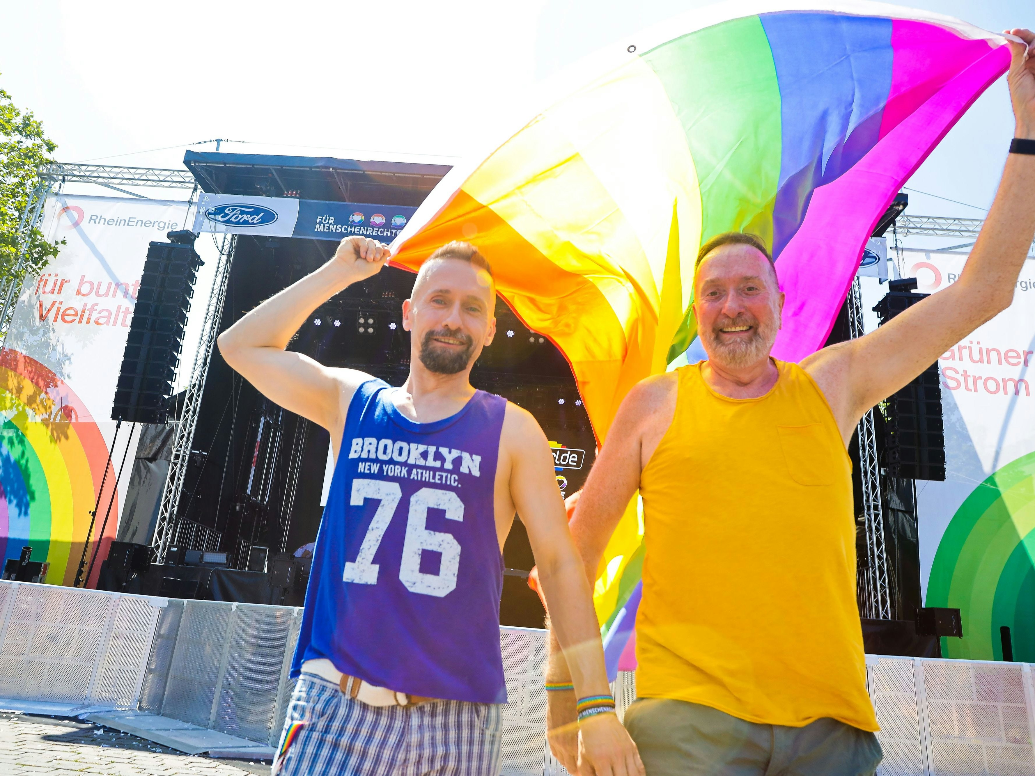 Chris (46) und André (68) aus Köln am 8. Juli am Heumarkt