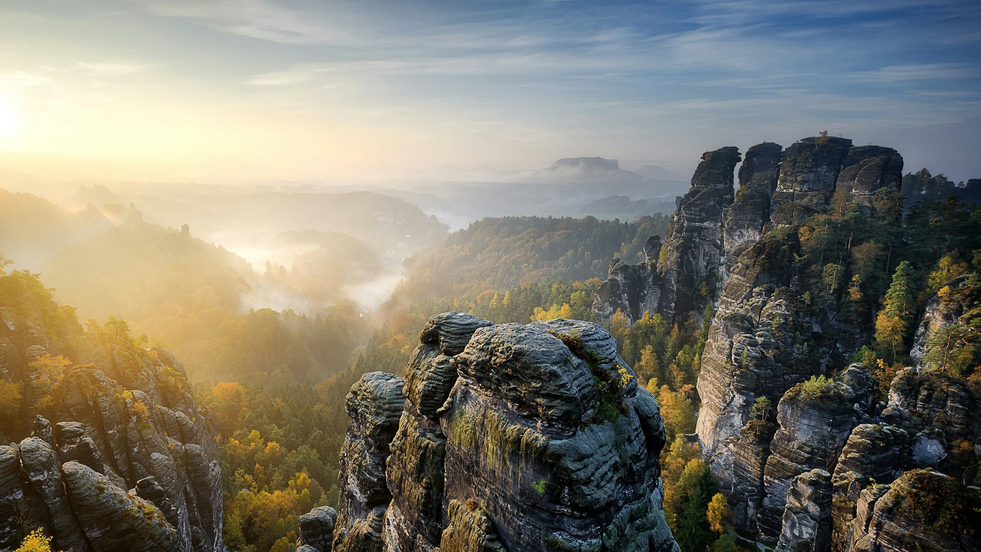 Das Elbsandsteingebirge in der Sächsischen Schweiz.