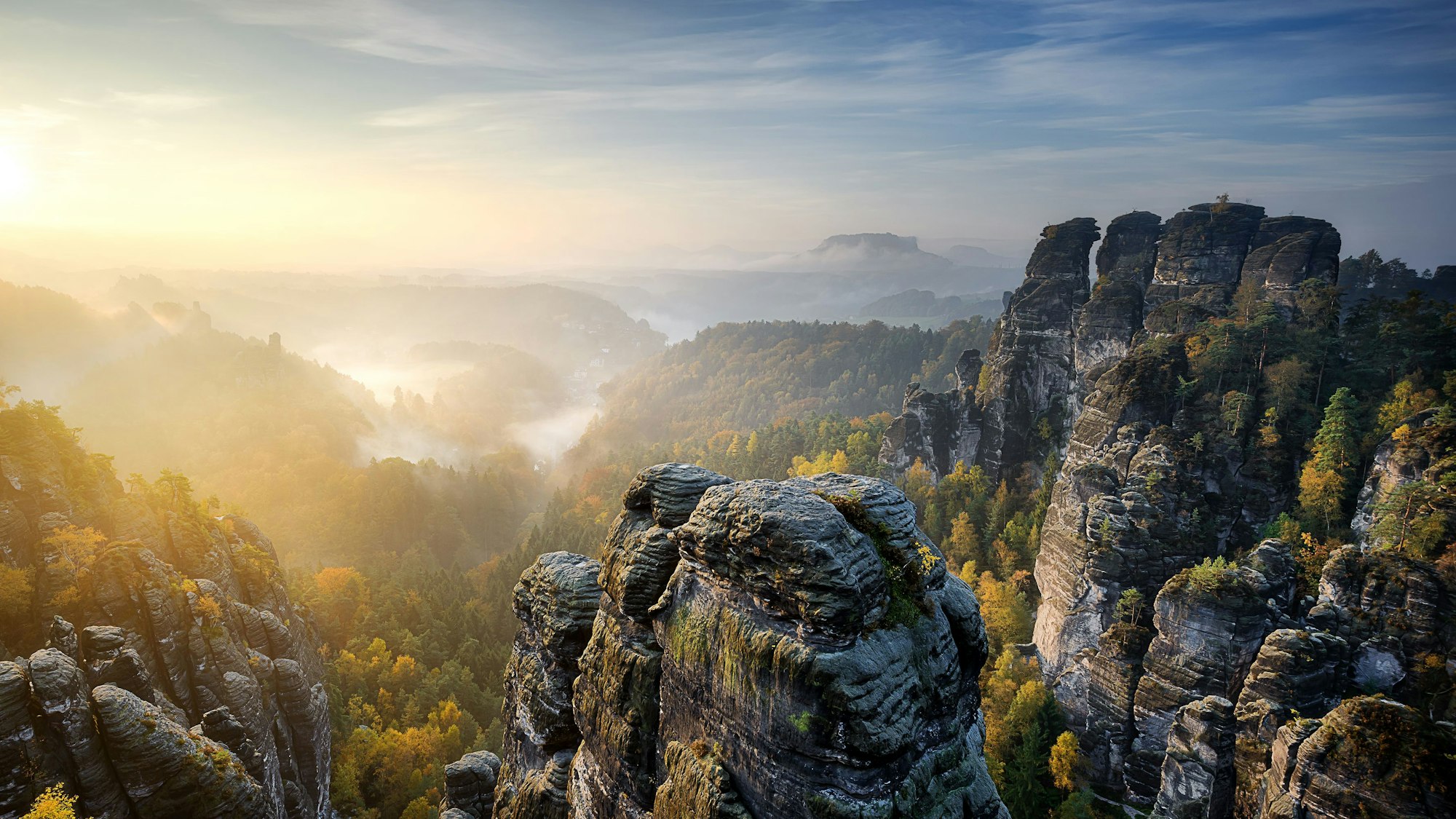 Das Elbsandsteingebirge in der Sächsischen Schweiz.