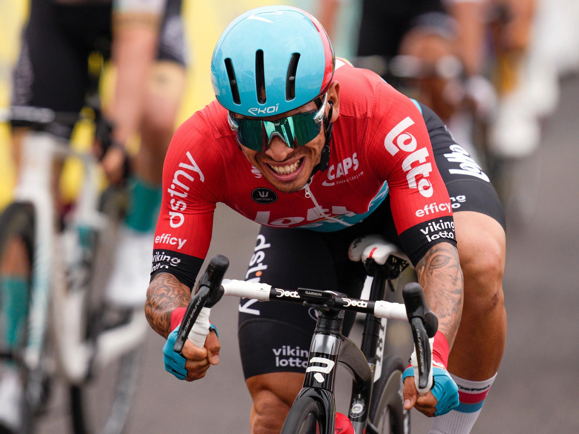 Caleb Ewan in einem Sprint.